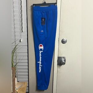 Champion Royal Blue Men's Joggers with White Logo
